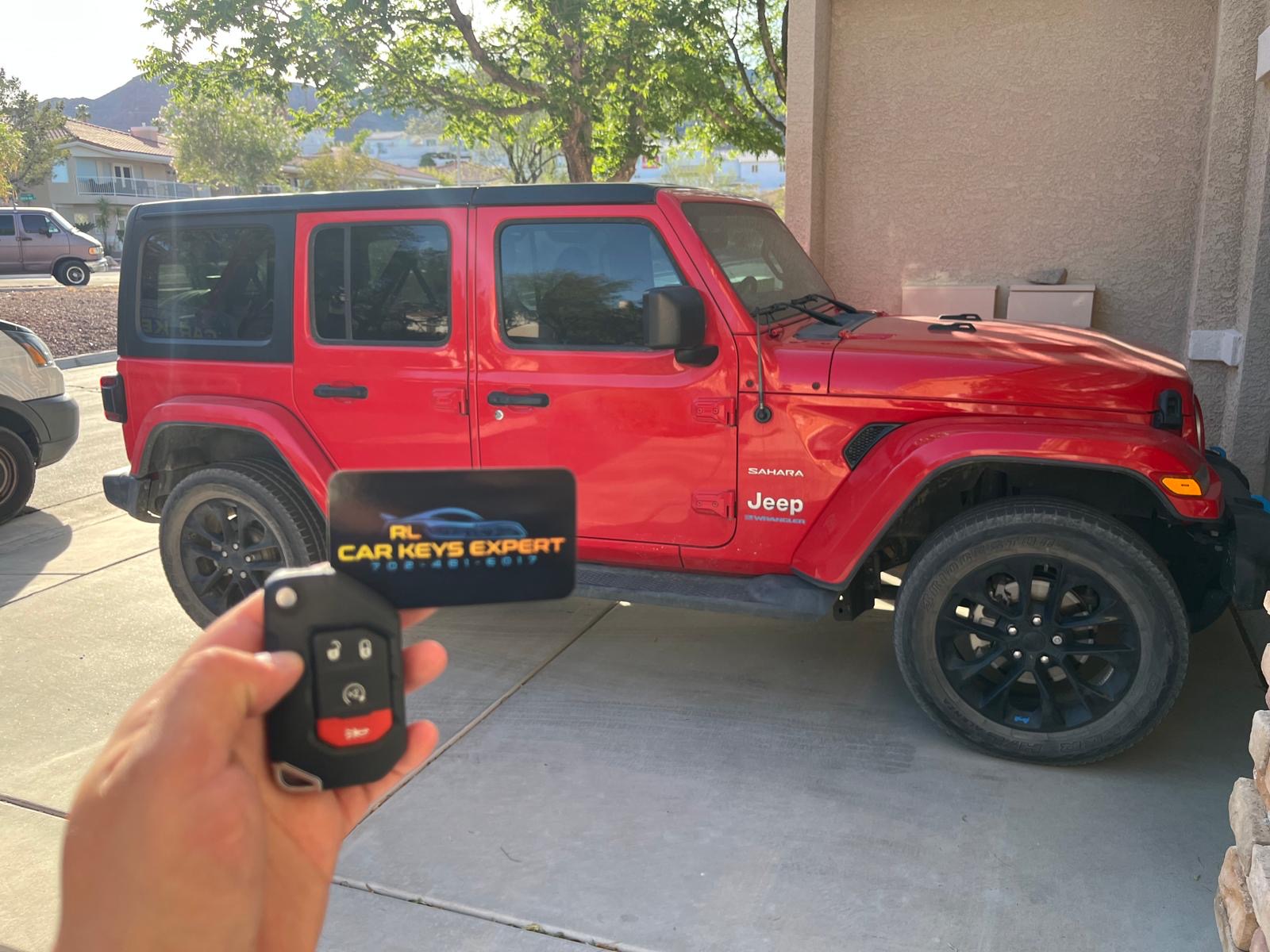 Programmed key for a Jeep Wrangler